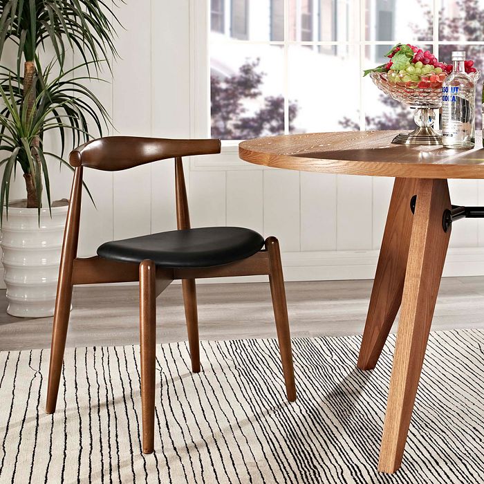 Shop Modway Stalwart Dining Side Chair In Black