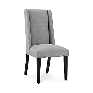 Modway Baron Fabric Dining Chair In Light Gray