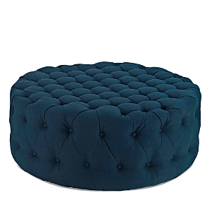 Modway Amour Upholstered Fabric Ottoman In Azure