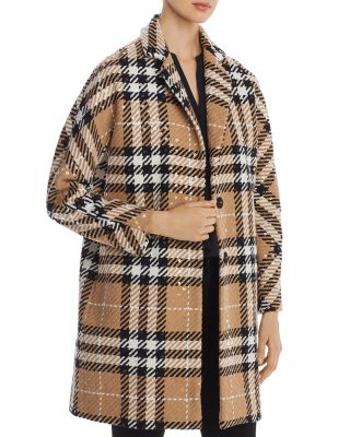 camel plaid coat