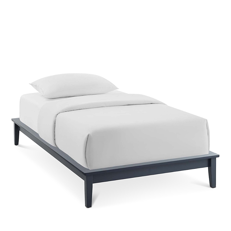 Modway Lodge Wood Platform Bed Frame In Gray