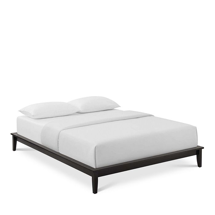 Modway Lodge Queen Wood Platform Bed Frame In Walnut