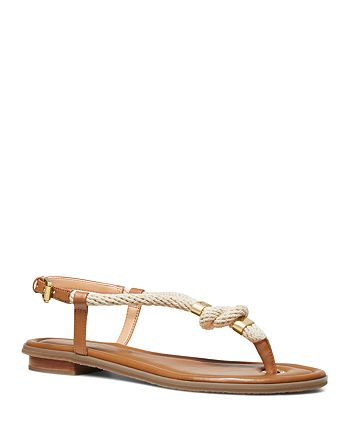 MICHAEL Michael Kors Women's Holly Rope Thong Sandals | Bloomingdale's