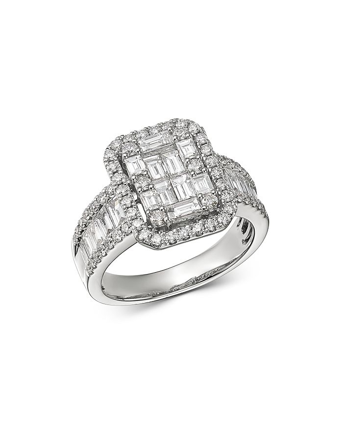 Bloomingdale's Diamond Mosaic Statement Ring In 14k White Gold, 2.0 Ct. T.w. - 100% Exclusive