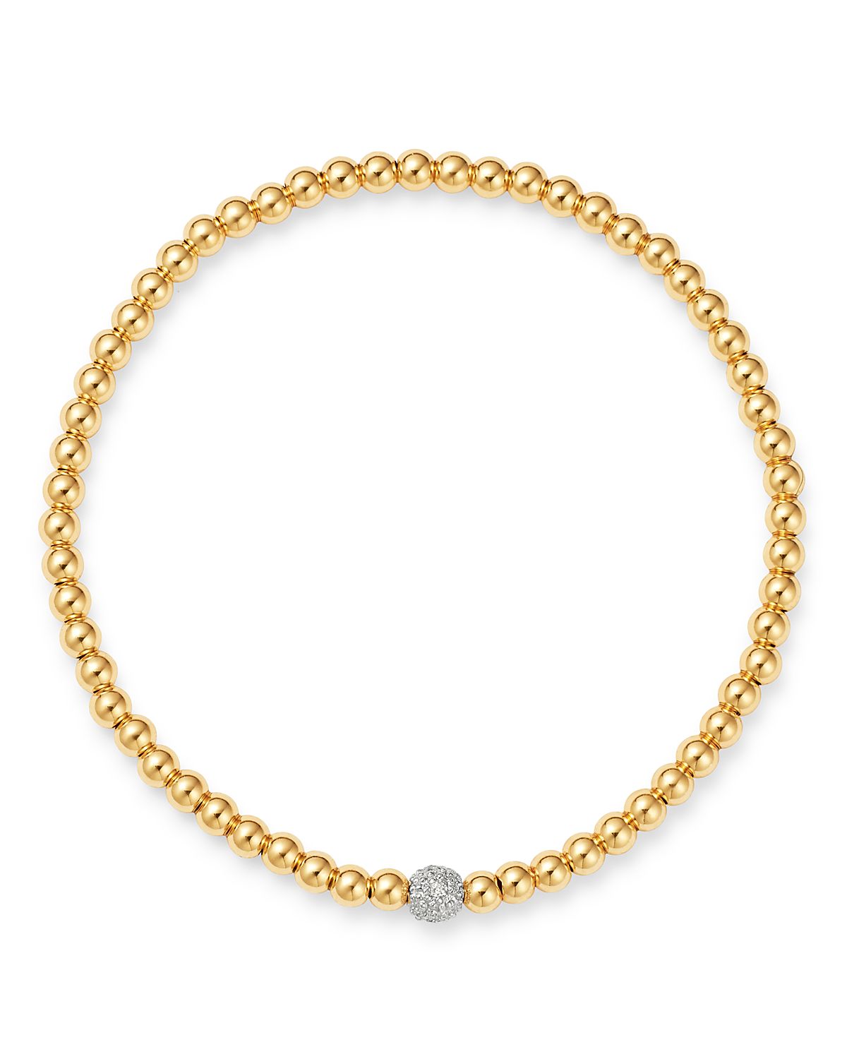 Zoe Lev 14K Yellow Gold Diamond Accent Bead Bracelet