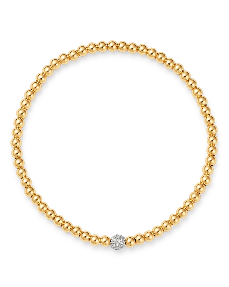 Zoe Lev 14K Yellow Gold Diamond Accent Bead Bracelet
