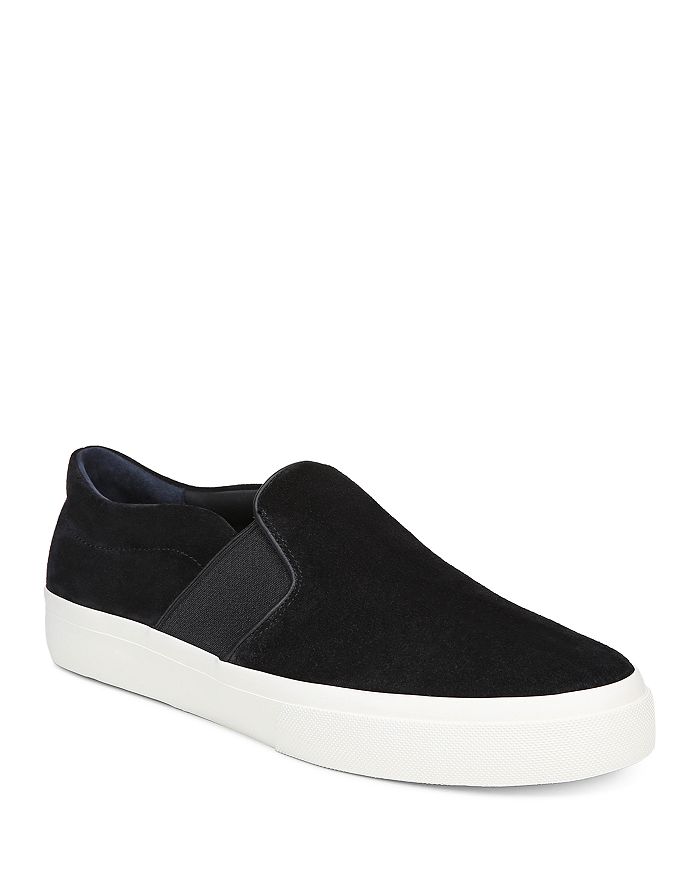 VINCE MEN'S FENTON SLIP-ON PERFORATED SUEDE SNEAKERS,G1742L5