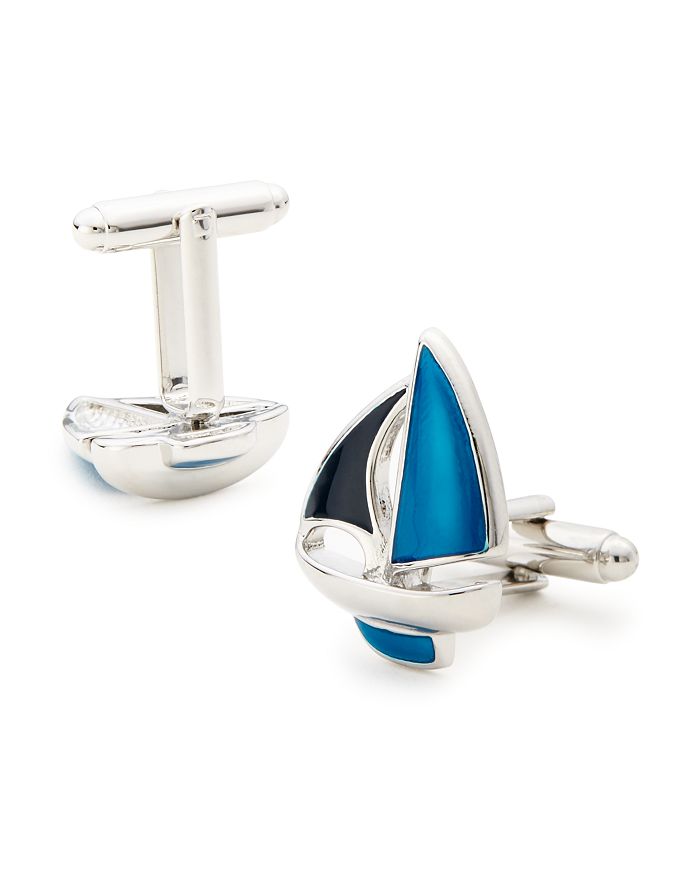 The Men's Store At Bloomingdale's Sailboat Cufflinks - 100% Exclusive In Silver/blue