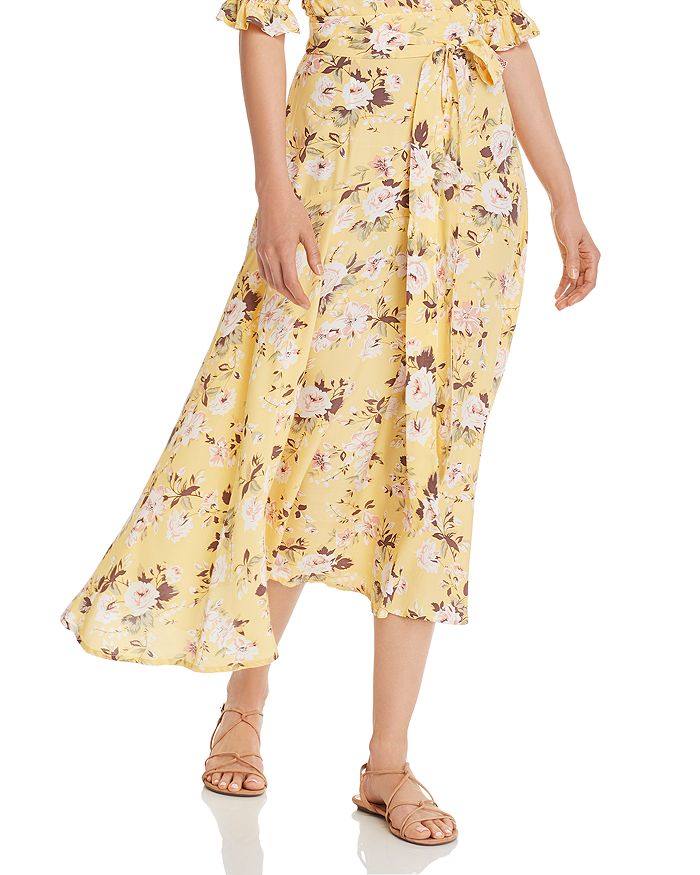Faithfull asiya floral midi skirt 2025