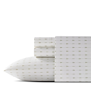 Tommy Bahama Pineapple Pinstripe Sheet Set, Queen In Palm Green