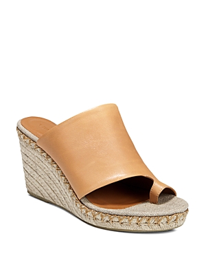 Vince Women's Sutherland Suede Wedge Sandals In Roasted Cashew Leather