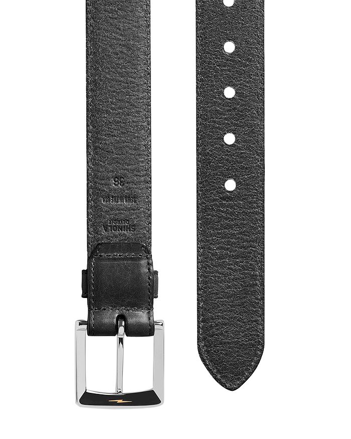 Shop Shinola Signature Leather Bedrock Belt In Bourbon