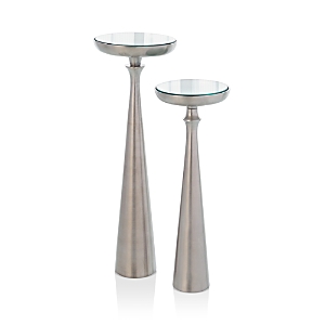 Global Views Minaret Accent Table, Large In Satin Nickel