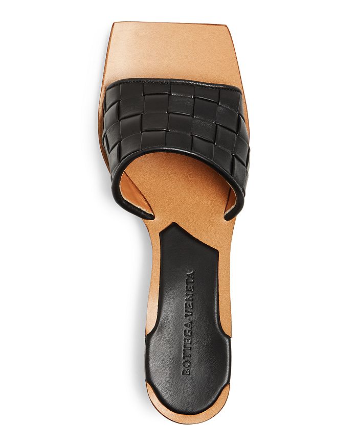 Bottega Women�s Woven Kittenheel Slide Sandals In
