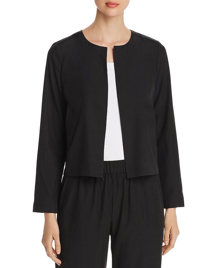 Eileen Fisher Cropped Open-Front Jacket | Bloomingdale's