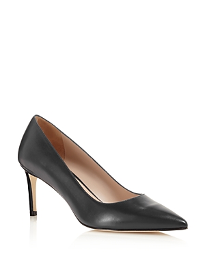 Stuart Weitzman Women's Leigh Pointed-toe Pumps In Nice Blue Leather