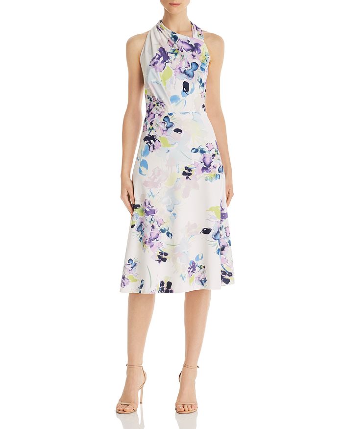 Donna Karan DKNY By Donna Karan Scuba Crepe 3/4 Sleeve Faux Waist Wrap Ruched Dress at Hamilton Place in Chattanooga, TN