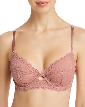 Calvin Klein Seductive Comfort Lace Full Coverage Unlined Bra In Wander