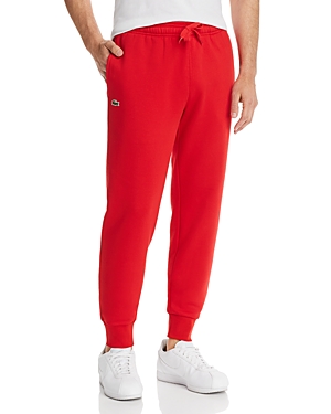 Lacoste Fleece Jogger Pants In Red