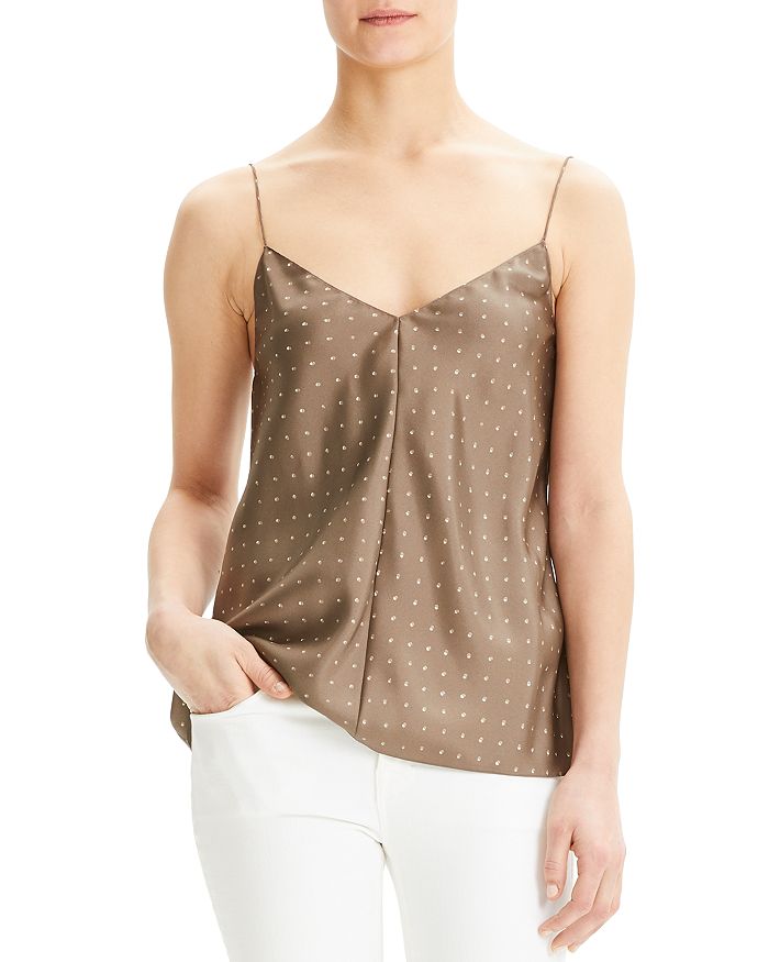 THEORY Easy Printed-Silk Camisole Top,J0402507