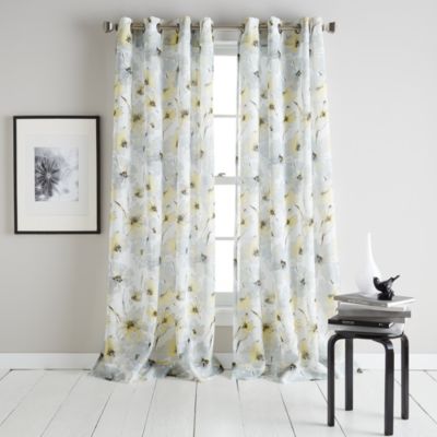 Modern Bloom Semi-Sheer Grommet Curtain Panel, 50&amp;quot; x 84&amp;quot;