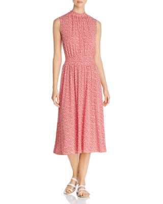 leota mindy shirred midi dress