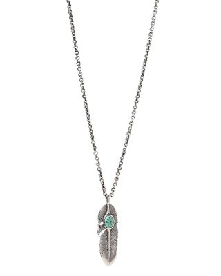 feather turquoise necklace