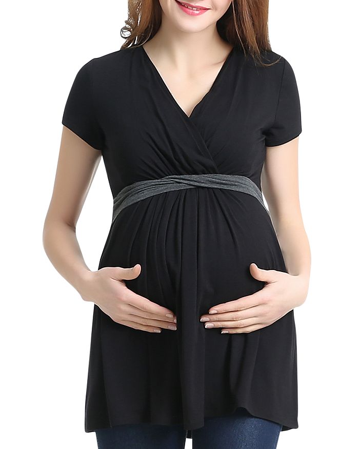 Kimi & Kai Jasmine Maternity Top In Black