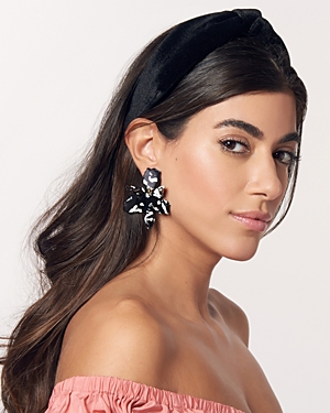 Lele Sadoughi Knot Headband In Black Velvet