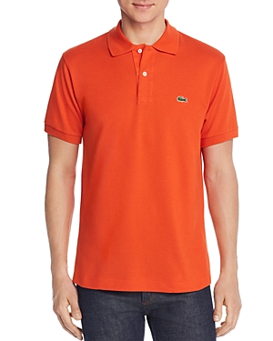 Lacoste Pique Classic Fit Polo Shirt In Casual Orange