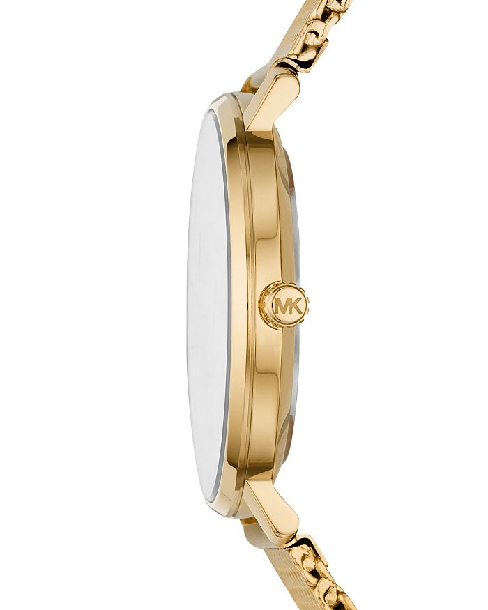 Shop Michael Kors Pyper Monochrome Mesh Bracelet Watch, 38mm In Rose Gold