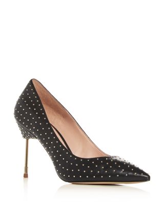 Britton Studded Pointed-Toe Pumps 