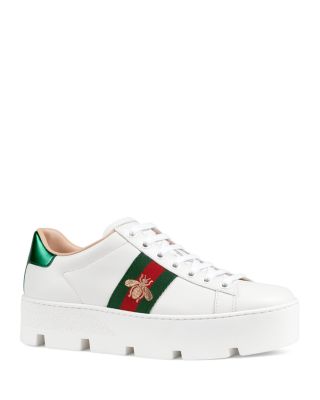 Ace Embroidered Platform Sneakers 