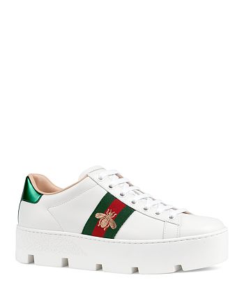 Gucci Women's Ace Embroidered Platform Sneakers | Bloomingdale's