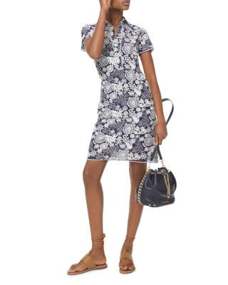 michael kors floral embroidered dress