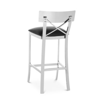 Zoey 39&amp;quot; Stainless Steel Cross Back Barstool
