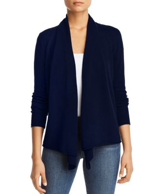 AQUA 2024 Cashmere • Draped Open Front Cardigan