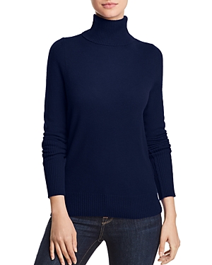 Aqua Cashmere Cashmere Turtleneck Sweater - 100% Exclusive In Peacoat