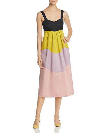 kate spade new york Scalloped Color-Block Dress | Bloomingdale's