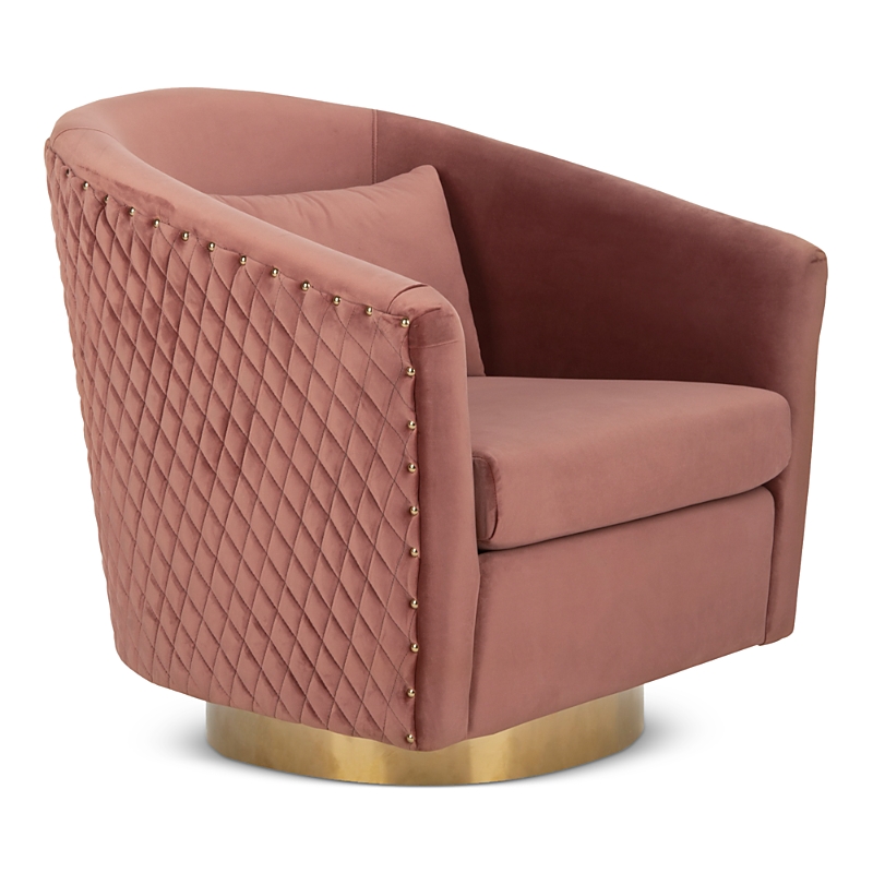 Safavieh Couture Clara Quilted Swivel Tub Chair
