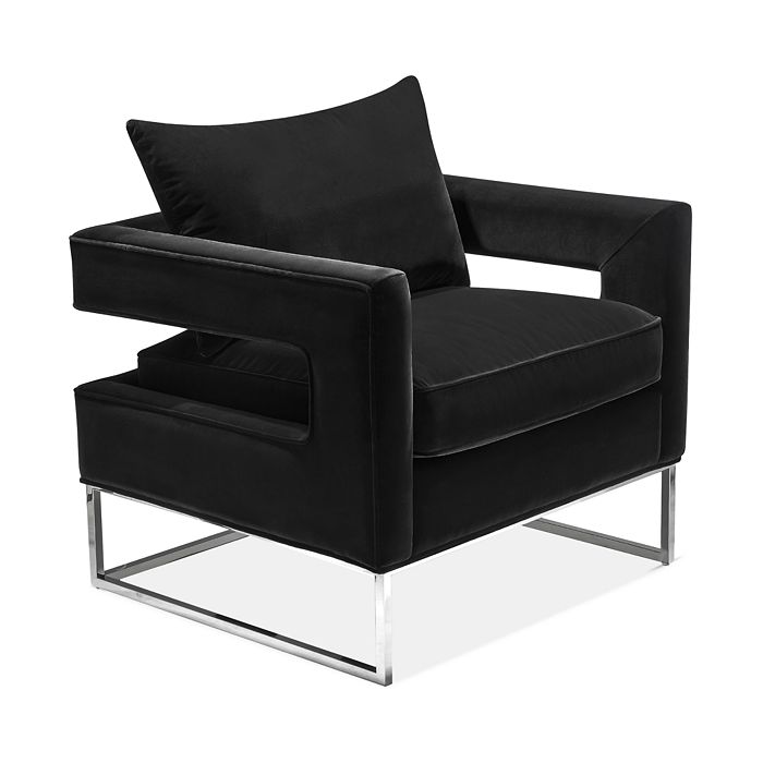 Safavieh Couture Olivya Velvet Club Chair In Black