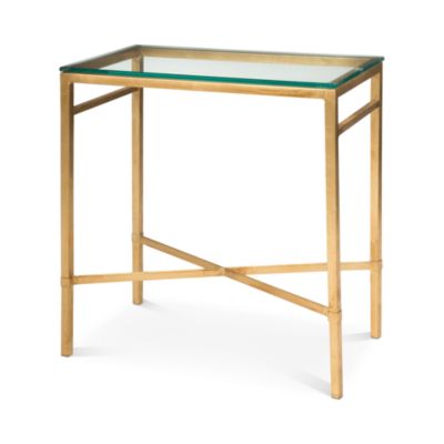 Viggo Antique Gold Glass Side Table