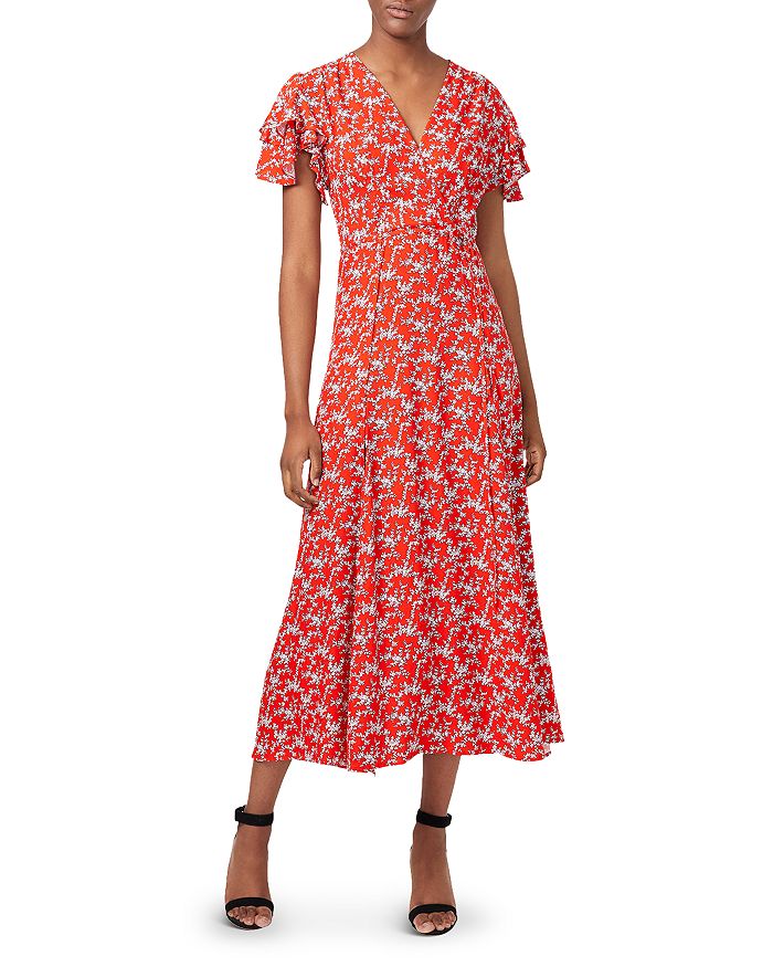 FRENCH CONNECTION Cerisier Botanical-Print Midi Dress | Bloomingdale's