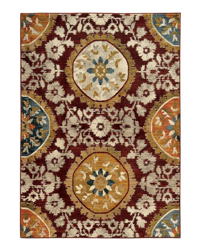 Oriental Weavers Sedona 6366a Area Rug, 9'10 X 12'10 In Red/gold