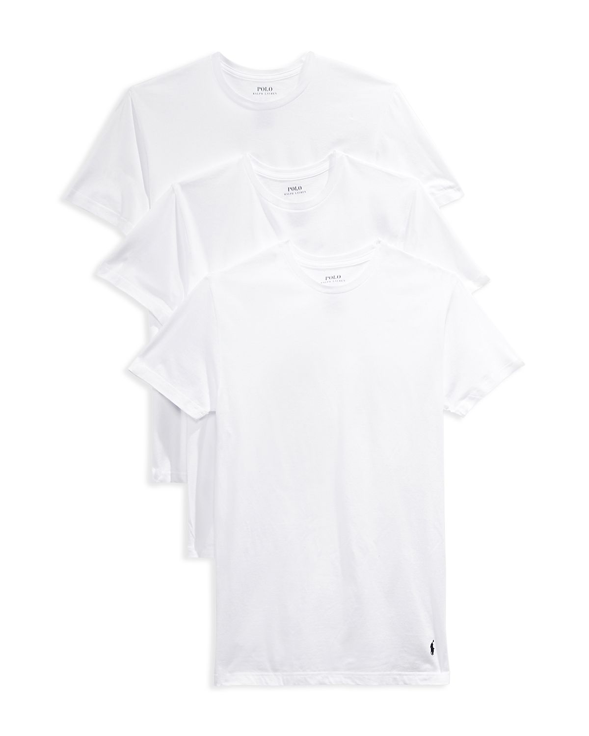 Polo Ralph Lauren Cotton Solid Classic Fit Crewneck Undershirts, Pack of