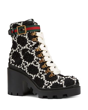 Gucci Women's GG Tweed Ankle Boots | Bloomingdale's