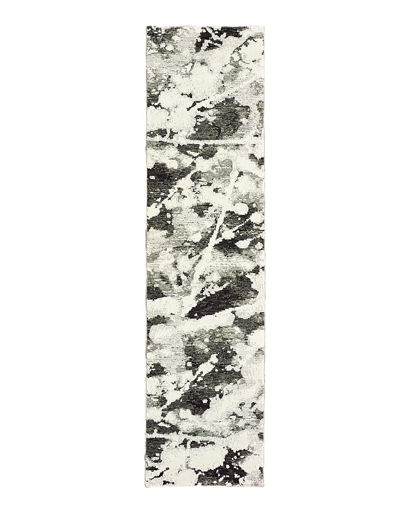 Oriental Weavers Evolution 8035b Runner Rug, 2'3 X 8' In Charcoal/white