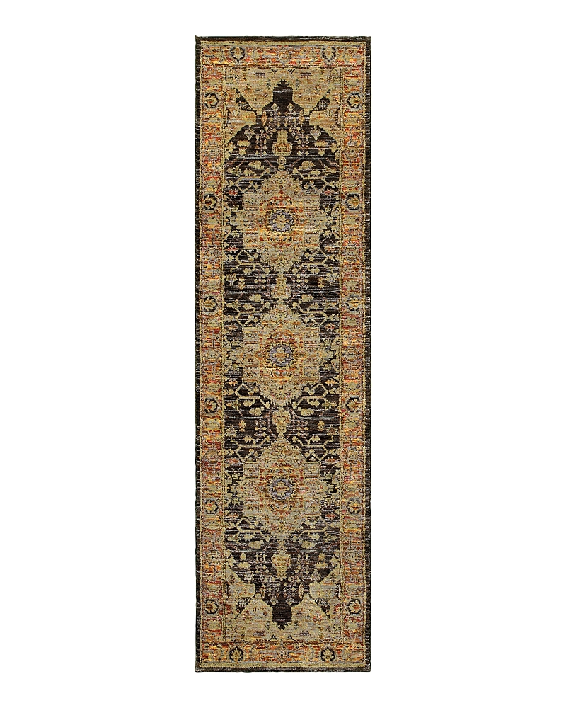 Oriental Weavers Andorra 7138b Runner Rug, 2'6 X 12' In Gold/gray