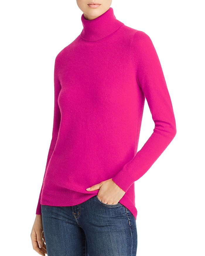 C By Bloomingdale's Cashmere Turtleneck Sweater - 100% Exclusive In Fuschia