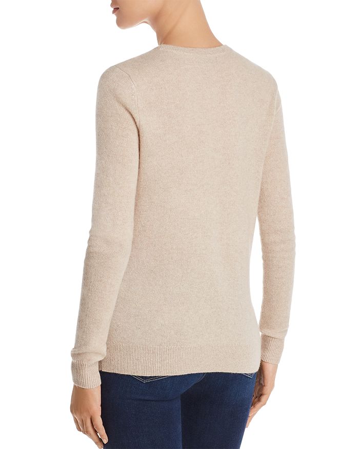 C By Bloomingdale's Crewneck Cashmere Sweater - Exclusive In Heather Oatmeal